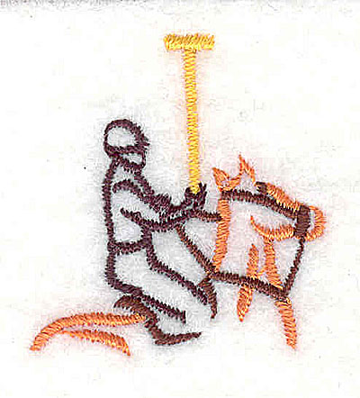 Embroidery Design: Polo player 1.31w X 1.44h