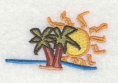 Embroidery Design: Desert Isle 2.13w X 1.25h