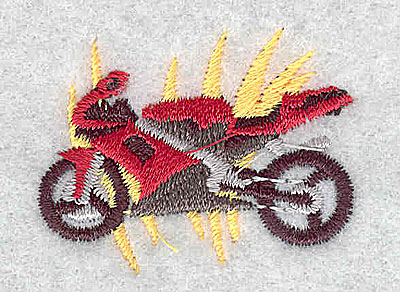 Embroidery Design: Motorcycle 1.50w X 1.19h