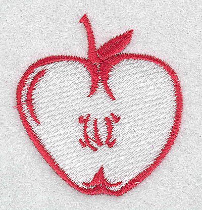 Embroidery Design: Apple 1.94w X 2.06h