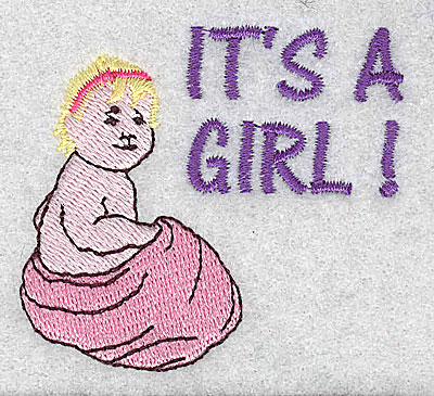 Embroidery Design: It's A Girl 2.38w X 2.19h