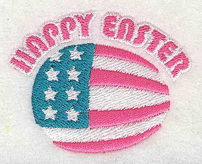 Embroidery Design: Happy Easter American egg 2.50w X 1.94h