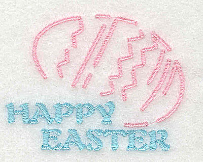 Embroidery Design: Happy Easter 2.38w X 1.81h