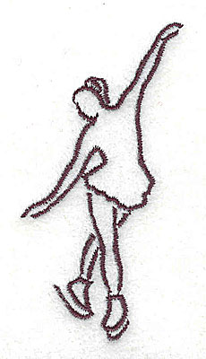 Embroidery Design: Figure skater 1.38w X 2.75h