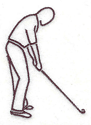 Embroidery Design: Golfer 2.25w X 3.00h