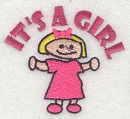 Embroidery Design: It's a Girl 2.31w X 2.13h