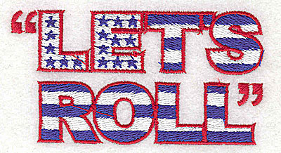 Embroidery Design: Let's roll 3.31w X 1.75h