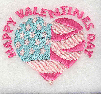 Embroidery Design: Happy Valentines Day 2.25w X 1.94h