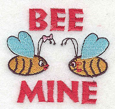 Embroidery Design: Bee Mine 2.38w X 2.06h