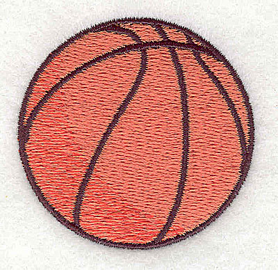Embroidery Design: Basketball 2.00w X 1.94h