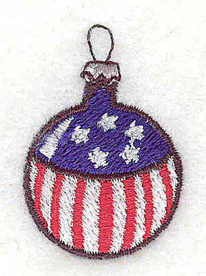 Embroidery Design: Christmas ornament stars and stripes 1.00w X 1.50h