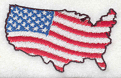 Embroidery Design: American flag - country 1.06w X 1.81h