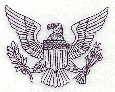 Embroidery Design: American Eagle  1.88w X 2.31h