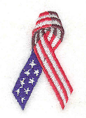 Embroidery Design: U.S.A. ribbon 1.00w X 1.69h