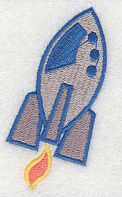 Embroidery Design: Rocket ship 1.56w X 2.81h