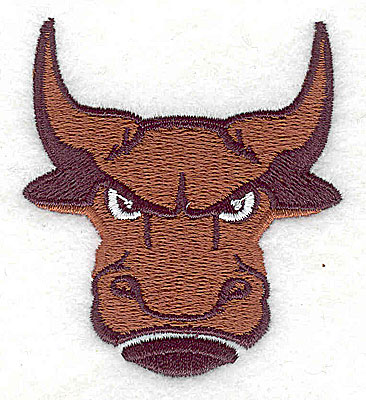 Embroidery Design: Bull head 2.19w X 2.44h