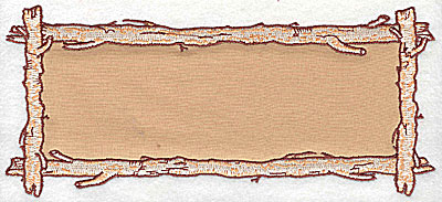 Embroidery Design: Birch frame horizontal 8.13w X 3.63h