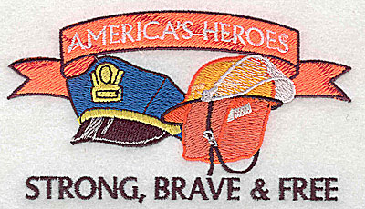 Embroidery Design: America's Heroes 4.50w X 2.50h