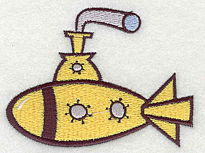 Embroidery Design: Submarine 3.31w X 2.44h