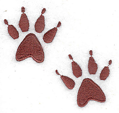 Embroidery Design: Animal paw 2.63w X 2.38h