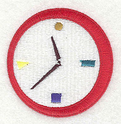 Embroidery Design: Clock 2.38w X 2.44h