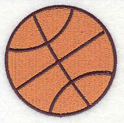 Embroidery Design: Basketball 2.44w X 2.44h