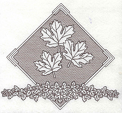 Embroidery Design: Maple leaves 7.81w X 7.00h