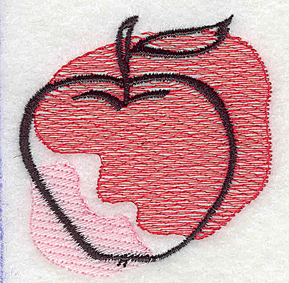 Embroidery Design: Apple 2.31w X 2.38h