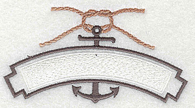 Embroidery Design: Nautical anchor and rope 4.13w X 2.13h
