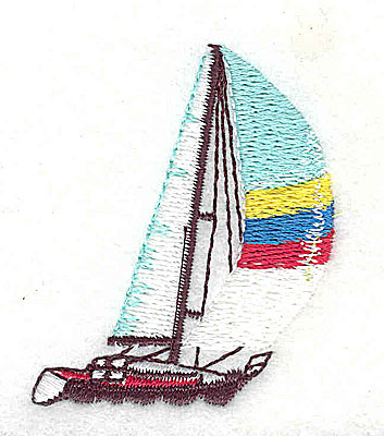 Embroidery Design: Sailboat 1.62w X 2.00h