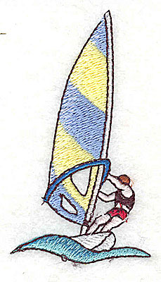 Embroidery Design: Wind Surfer 1.69w X 3.06h