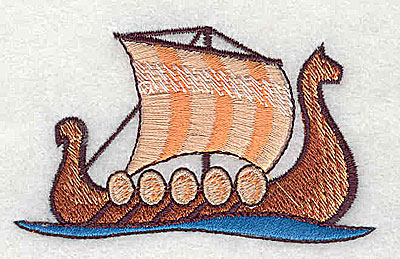 Embroidery Design: Viking Ship 2.94w X 1.75h