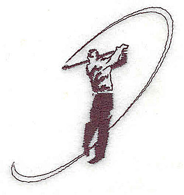 Embroidery Design: Golfer 2.25w X 2.25h