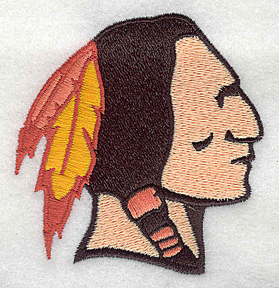 Embroidery Design: Indian head 2.75w X 2.88h