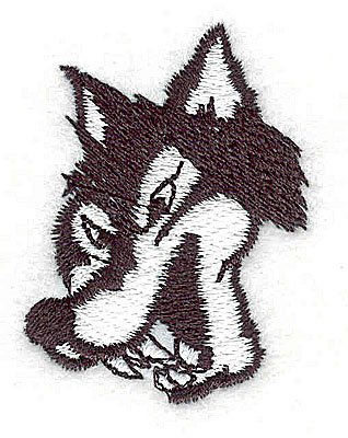 Embroidery Design: Cartoon wolf 1.38w X 1.81h