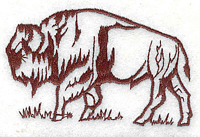 Embroidery Design: Bison 3.06w X 1.94h