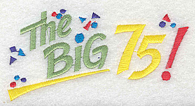 Embroidery Design: The Big 75 4.06w X 2.13h