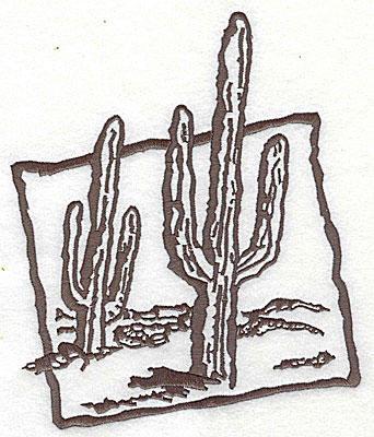 Embroidery Design: Cactus 6.69w X 7.81h