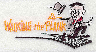 Embroidery Design: Walking the Plank 4.19w X 2.25h