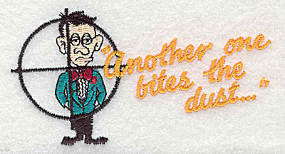 Embroidery Design: Another one bites the dust 4.19w X 2.19h