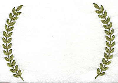 Embroidery Design: Double laurel leaves 7.31w X 5.13h