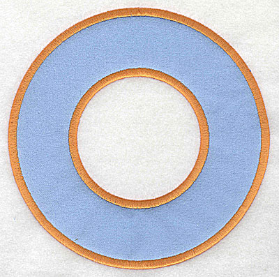 Embroidery Design: Circular applique with cut out 6.75w X 6.75h