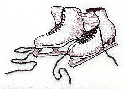 Embroidery Design: Figure skates 3.62w X 2.50h
