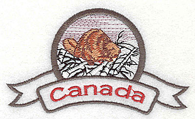 Embroidery Design: Canada Beaver 4.13w X 2.38h