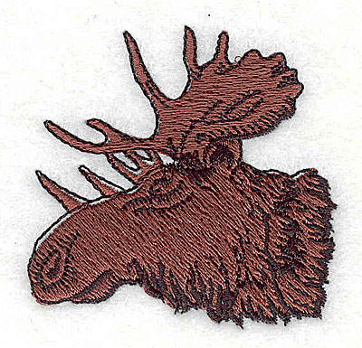 Embroidery Design: Moose Head 2.25w X 2.19h