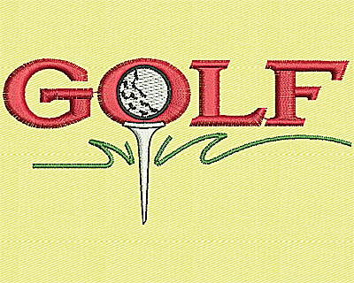 Embroidery Design: Golf 3.88w X 1.88h
