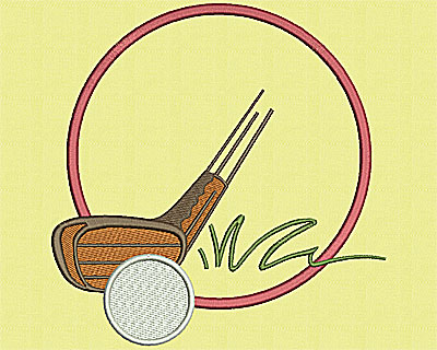Embroidery Design: Golf Putting 7.06w X 7.25h