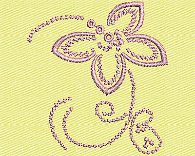 Embroidery Design: Flower Design 1.50w X 1.63h