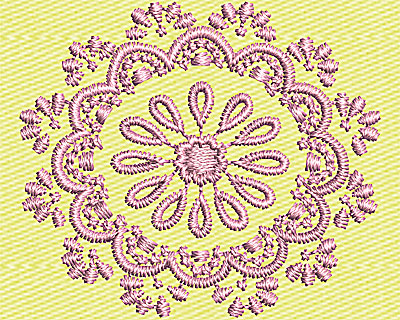 Embroidery Design: Paisley Flower 1.50w X 1.31h