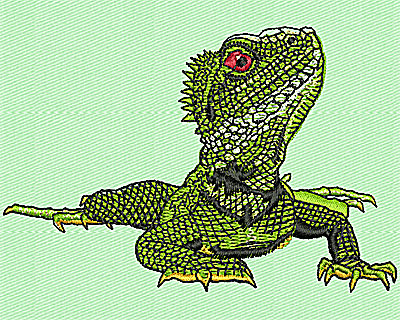 Embroidery Design: Realistic Iguana 3.19w X 2.13h